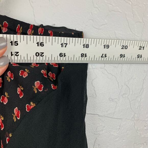 Y2K Jessi L Wimsy Goth Skirt Women's Large Black Silk Fairy Goth Dark Romantic - Picture 7 of 7